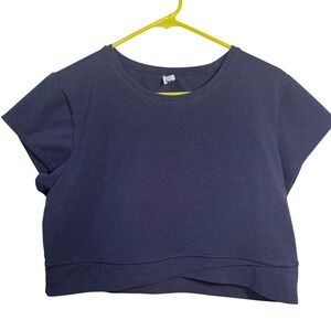 Old Navy Powerchill Go Dry Workout Athletic Cropped Top Women's XL Blue X Hem